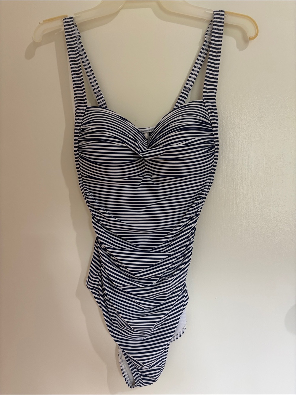 bond-eye Australia Navy and White Nautical Striped One-Piece Swimsuit